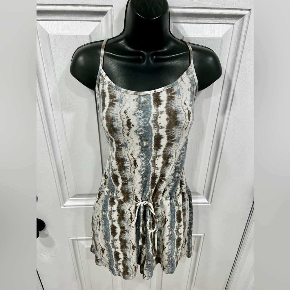 Anthropologie WHITE BIRCH LEISURE ROMPER TIE DYE, Women’s SIZE large